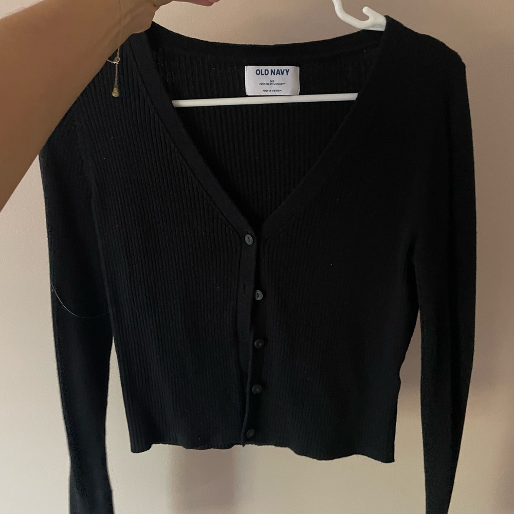 Old Navy Classic Black Button-Up Sweater XS